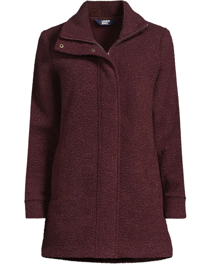 Lands' End Bouclé-Jacke, Damen, Größe plus, Rot, Polyester, by Rot
