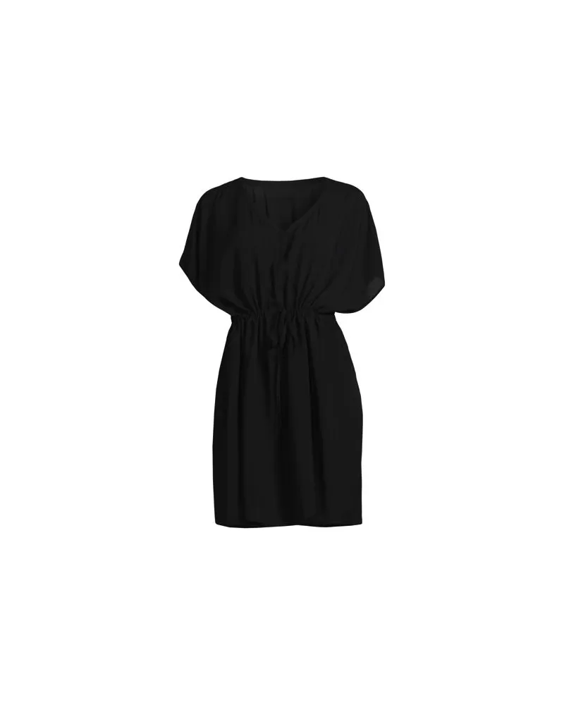 Lands' End Kaftankleid, Damen, Größe:44-46 regular, Schwarz, Baumwolle Modal, by Schwarz