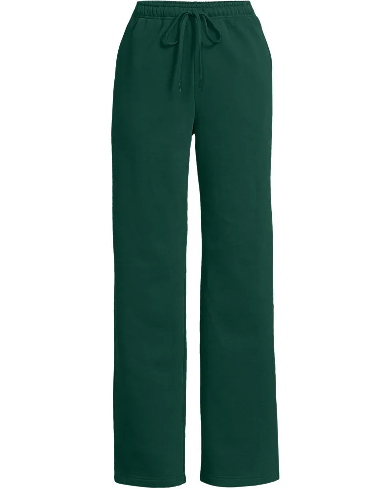Lands' End Jogginghose mit geradem Bein SERIOUS SWEATS, Damen, Größe regular, Grün, Baumwoll-Mischung/Polyester-Mischung, by Grün