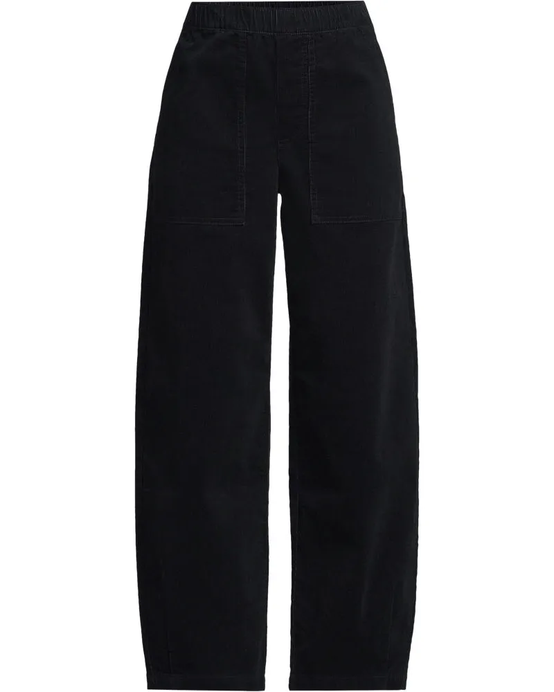 Lands' End Utility-Barrelhose aus Feincord, Damen, Größe regular, Schwarz, Elasthan/Baumwoll-Mischung, by Schwarz
