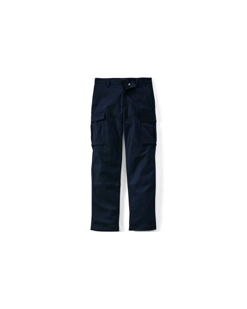 Lands' End Classic Fit Cargohose mit Dehnbund, Herren, Größe regular, Blau, Baumwolle, by Blau