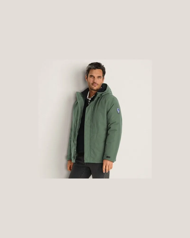 Lands' End Isolierte, wasserdichte 3-in-1-Jacke Squall, Herren, Größe:60 regular, Grün, Polyester/Nylon, by Grün