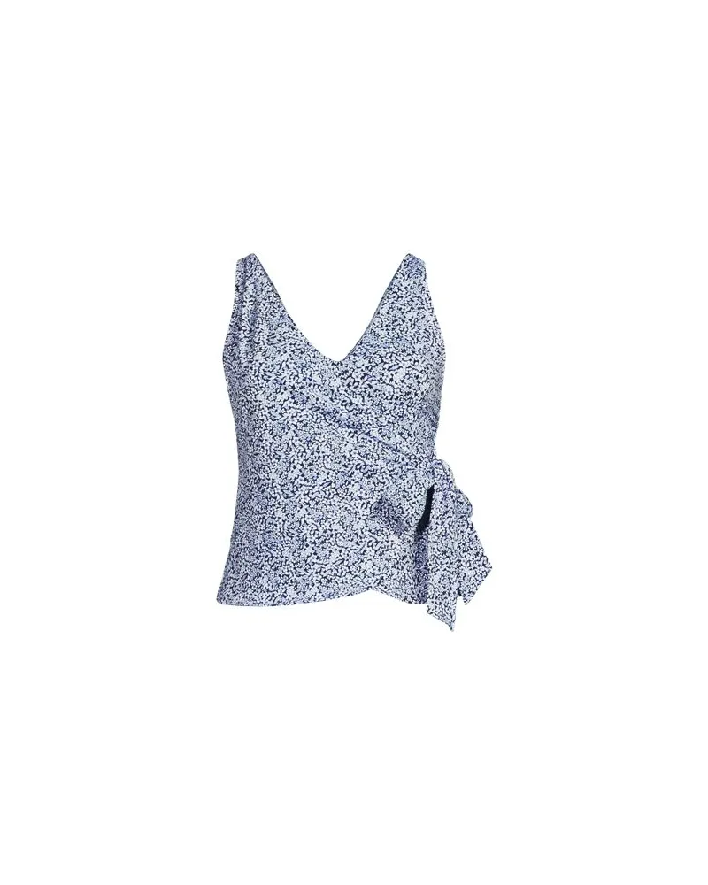 Lands' End Tankini-Top mit seitlichem Bindeband, Damen, Größe plus, Weiß, Elasthan/Polyester-Mischung/Nylon-Mischung, by Weiß