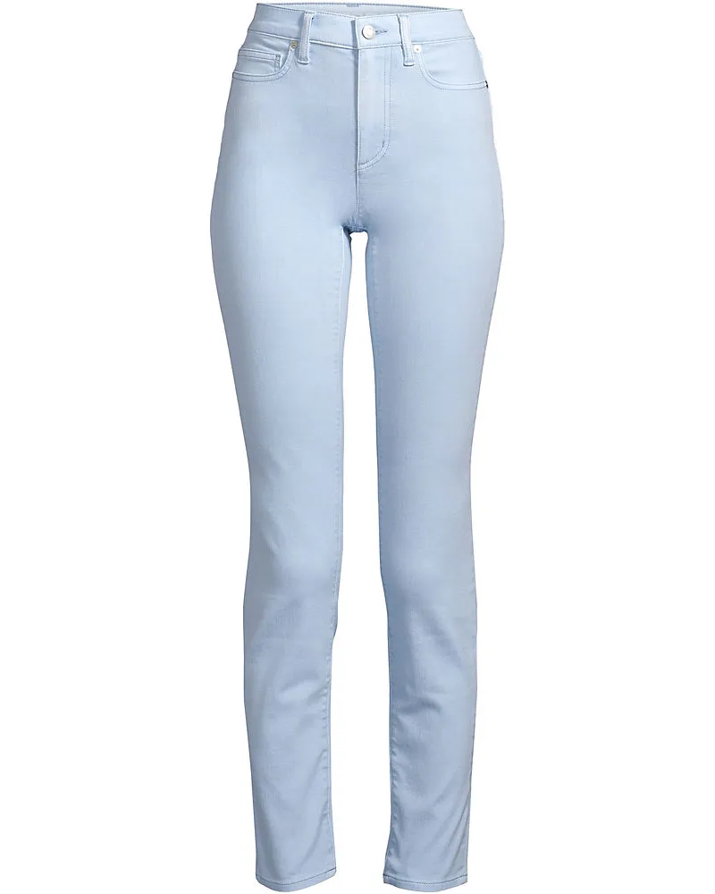 Lands' End Slim Fit Öko Jeans High Waist, Damen, Größe plus, Blau, Elasthan/Baumwoll-Mischung/Polyester-Mischung, by Blau