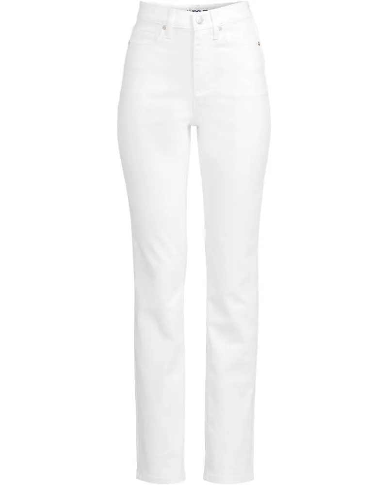 Lands' End Farbige Straight Fit Jeans High Waist, Damen, Größe plus, Weiß, Elasthan/Baumwoll-Mischung/Polyester-Mischung, by Weiß