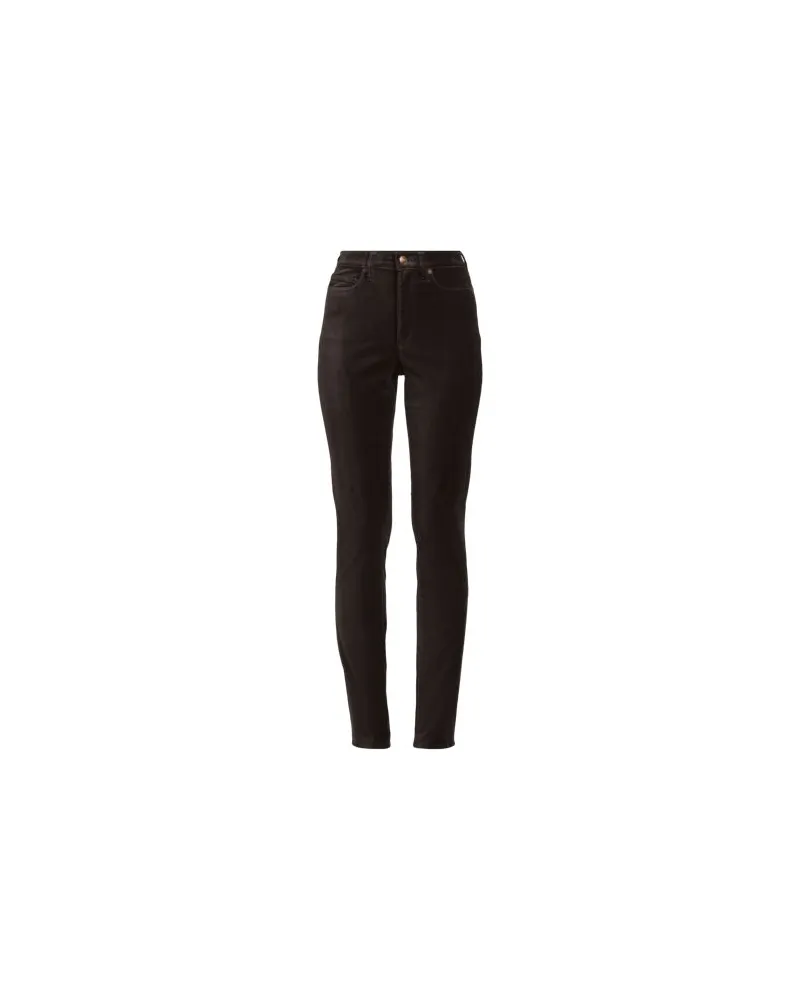 Lands' End Slim Fit Samthose High Waist, Damen, Größe:34 petite, Braun, Baumwoll-Mischung, by Braun