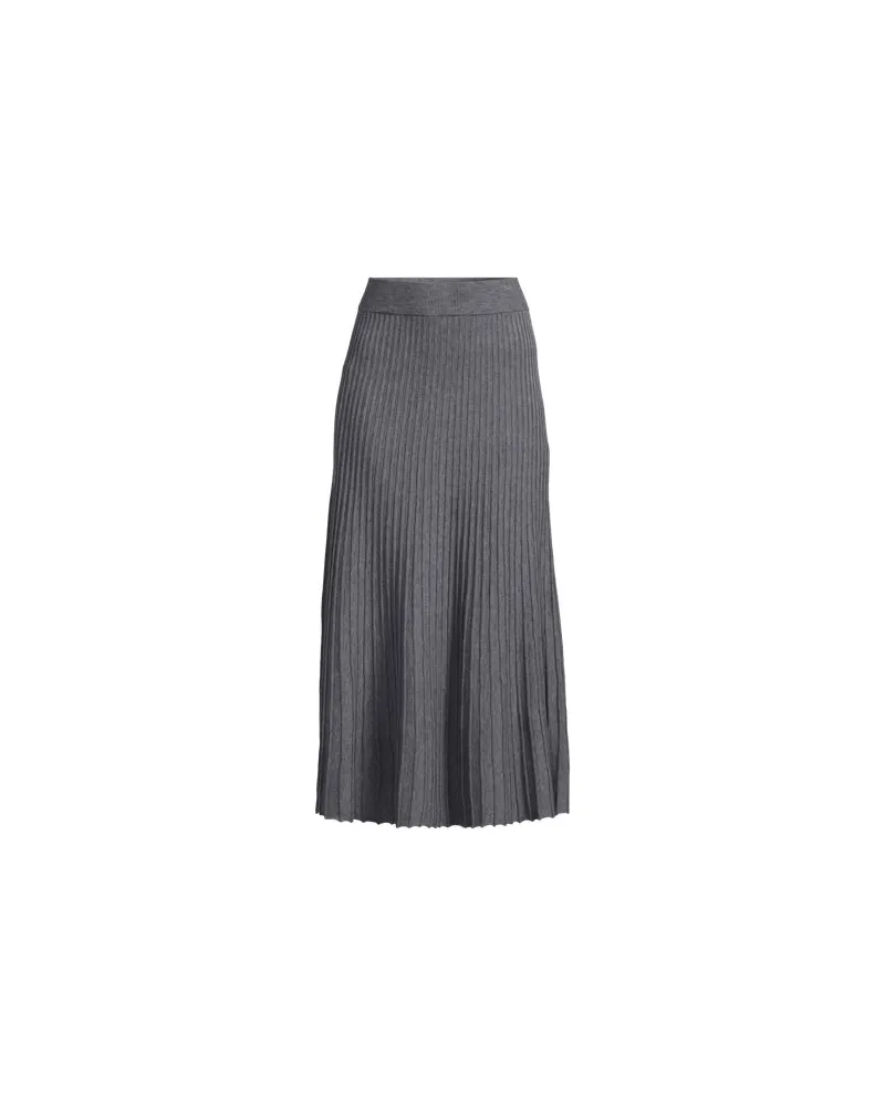 Lands' End Maxirock Silk Touch, Damen, Größe regular, Grau, Polyester/Viskose/Polyester-Mischung, by Grau