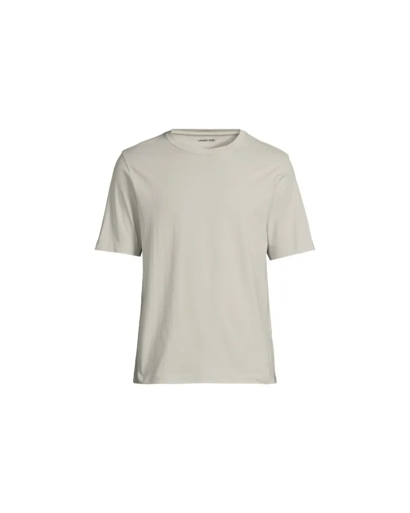 Lands' End Super-T Kurzarm-Shirt, Classic Fit, Herren, Größe:48-50 regular, Beige, Baumwolle, by Beige