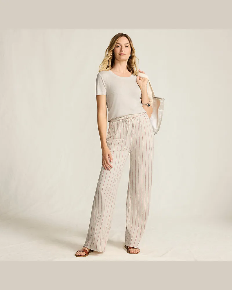 Lands' End Jerseyhose mit weitem Bein, Damen, Größe regular, Weiß, by Weiß