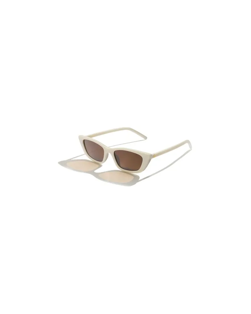 Lands' End TITANIA Cat Eye Sonnenbrille, Damen, Größe:null regular, Weiß, by Weiß