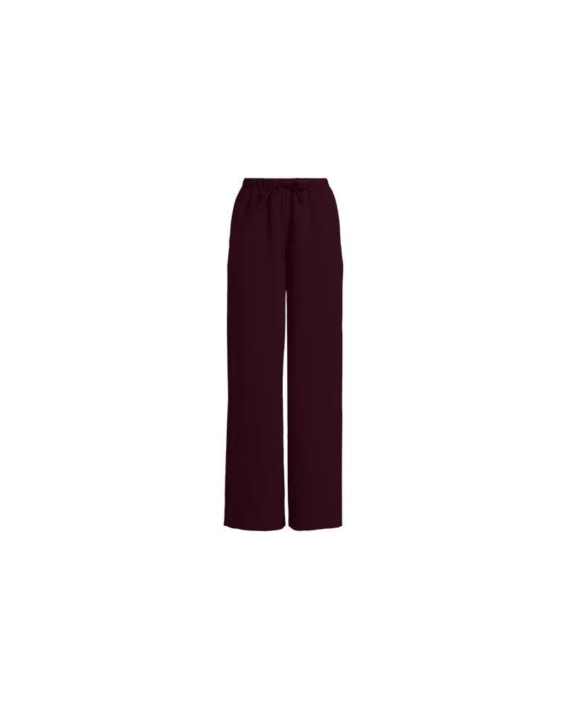 Lands' End Fließende Webhose mit Elastikbund, Damen, Größe regular, Rot, Polyester, by Rot