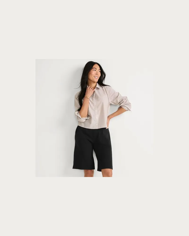 Lands' End Bermuda-Shorts SPORT KNIT, Damen, Größe:40-42 regular, Schwarz, Baumwolle, by Schwarz