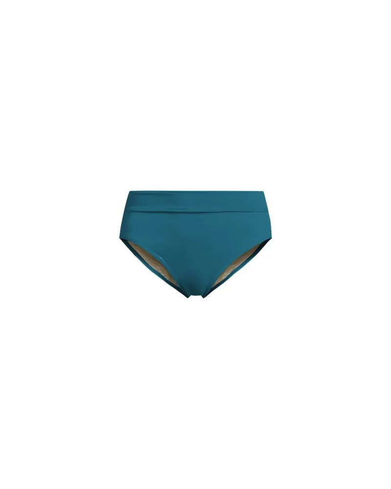 Lands' End Bikinihose zum Umschlagen, High Waist,, Damen, Größe plus, Blau, Elasthan/Nylon-Mischung, by Blau