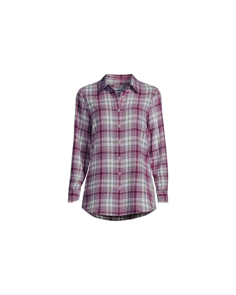 Lands' End Boyfriend-Bluse aus Flanell, Damen, Größe:40-42 regular, Weiß, Baumwolle, by Weiß