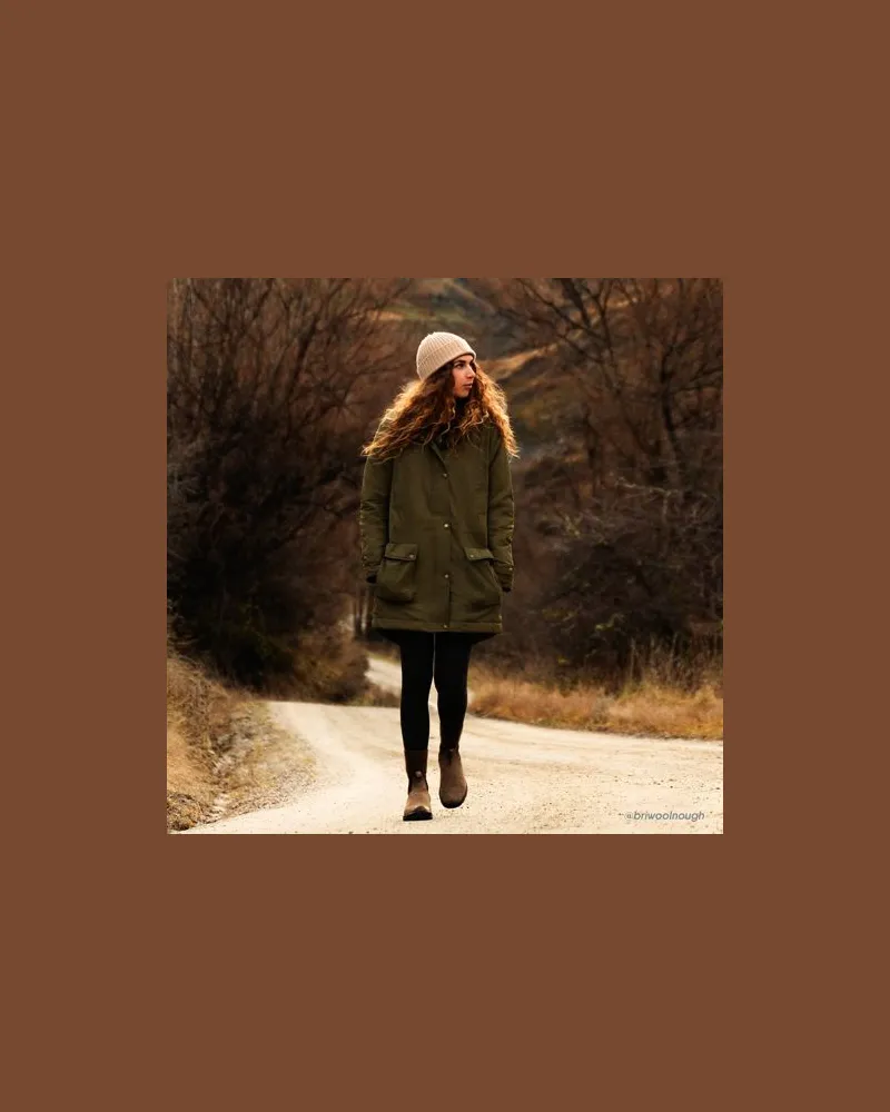 Lands' End Wasserabweisender Baumwoll-Parka mit Webpelzfutter, Damen, Größe:32-34 petite, Grün, by Grün