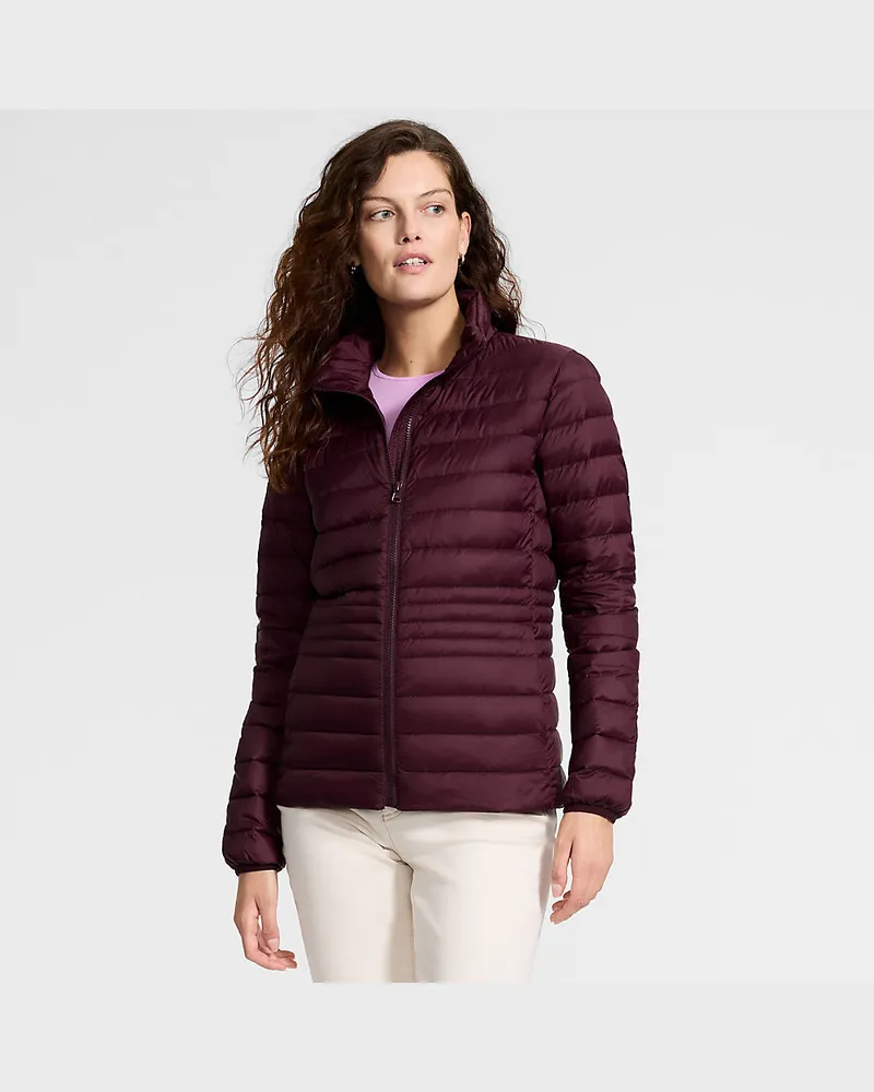 Lands' End Ultraleichte verstaubare Wanderweight™ Daunenjacke, Damen, Größe petite, Rot, Nylon, by Rot