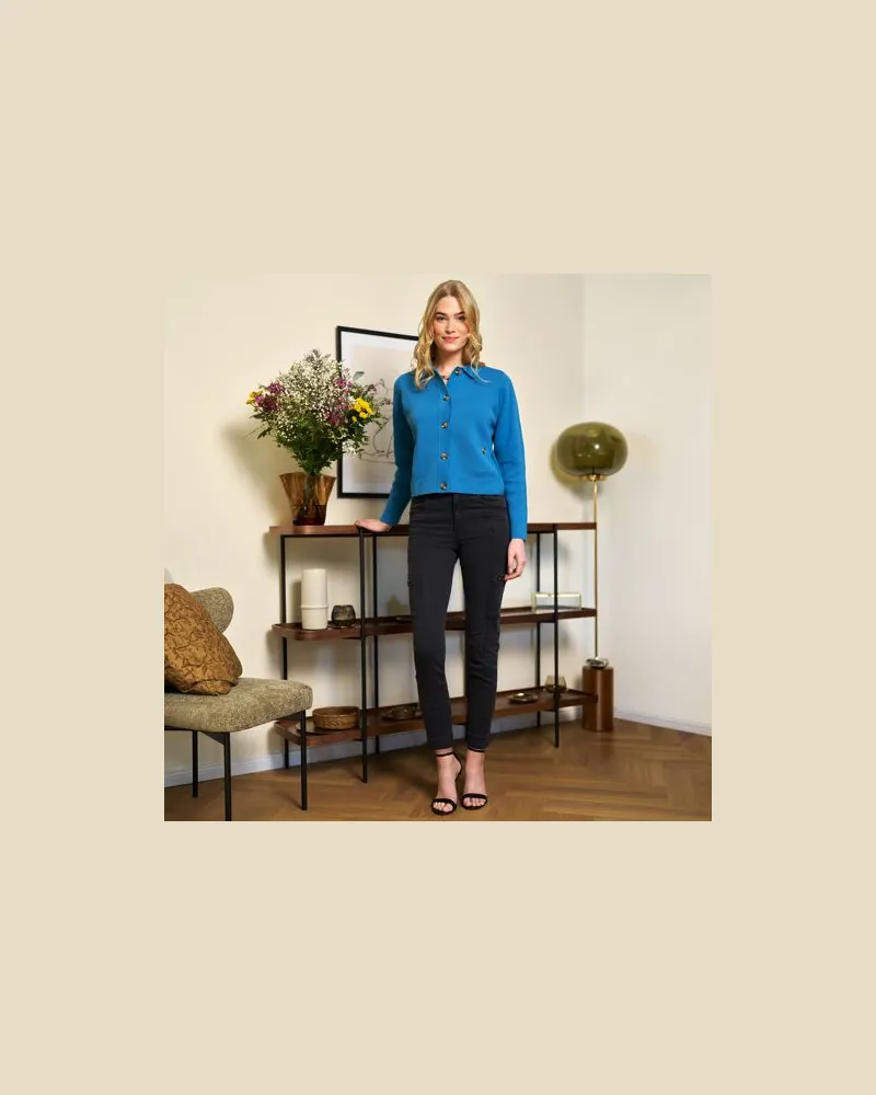 Lands' End 7/8-Cargohose aus Lyocell-Mischung Mid Waist, Damen, Größe regular, Schwarz, Baumwolle/Baumwoll-Mischung, by Schwarz