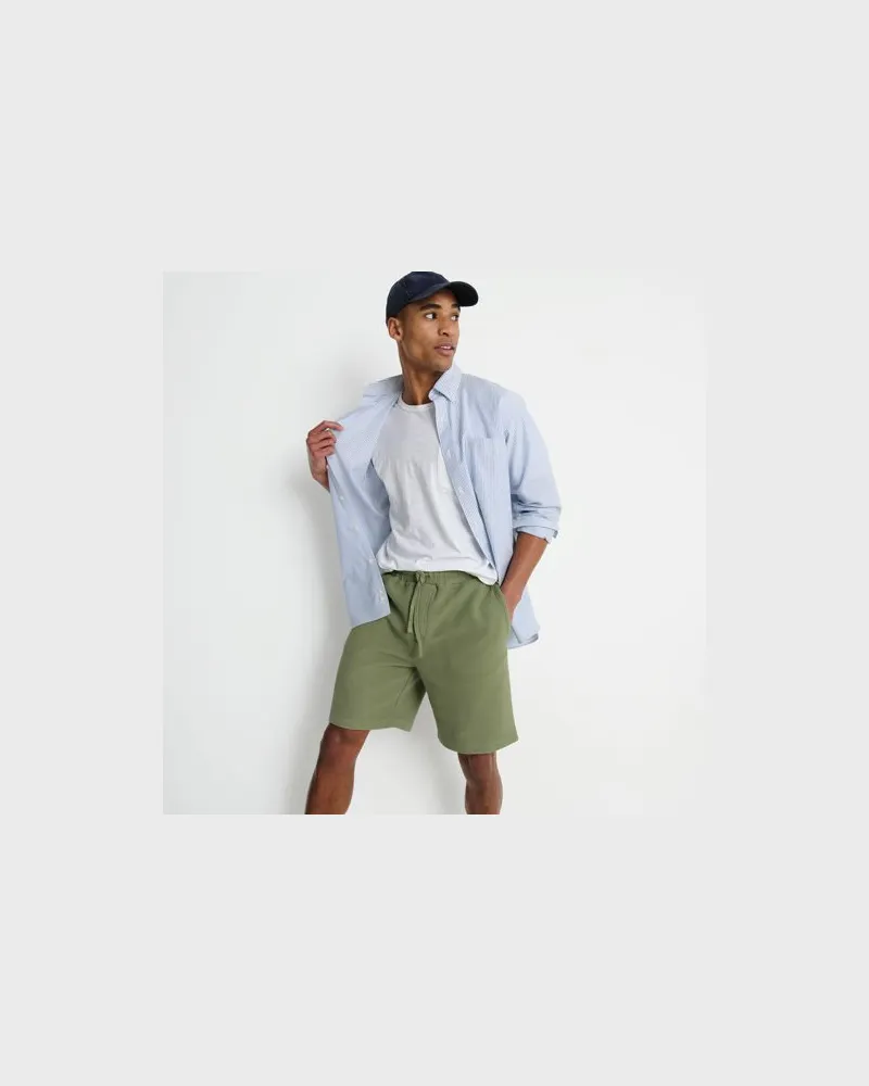 Lands' End Jersey-Shorts mit Struktur, Herren, Größe:56-58 regular, Grün, Baumwolle/Polyester/Baumwoll-Mischung, by Grün