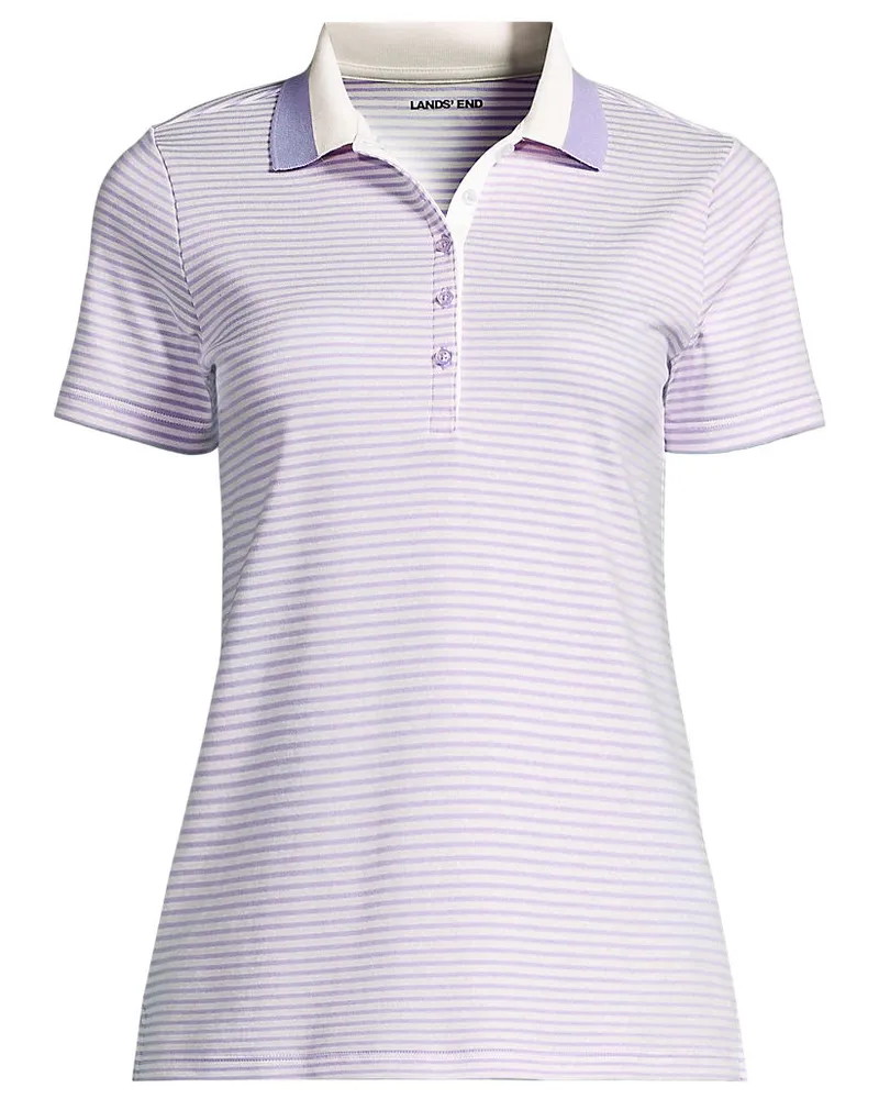 Lands' End Supima-Poloshirt, Damen, Größe plus, Lila, Baumwolle, by Lila