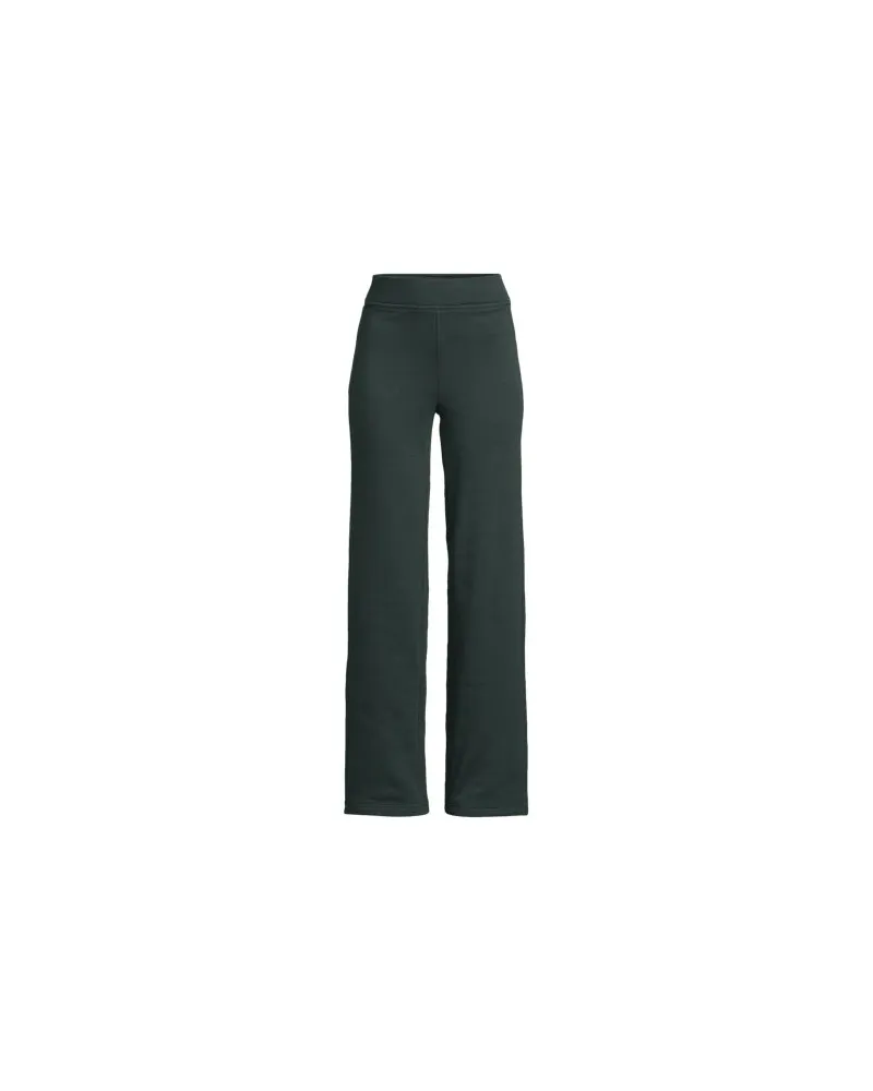 Lands' End Serious Sweats Straight Fit Thermohose, Damen, Größe:32-34 regular, Grün, Baumwoll-Mischung/Polyester-Mischung, by Grün