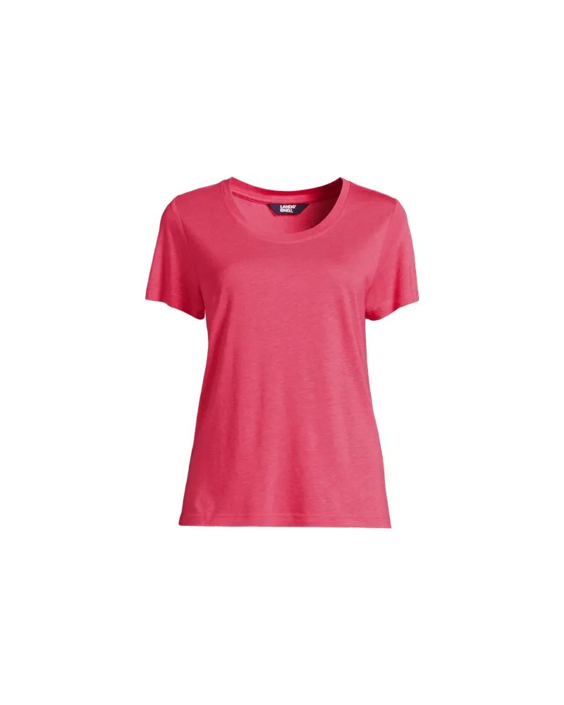 Lands' End Shirt aus Leinenmix, Damen, Größe plus, Pink, Leinen/Viskose, by Pink