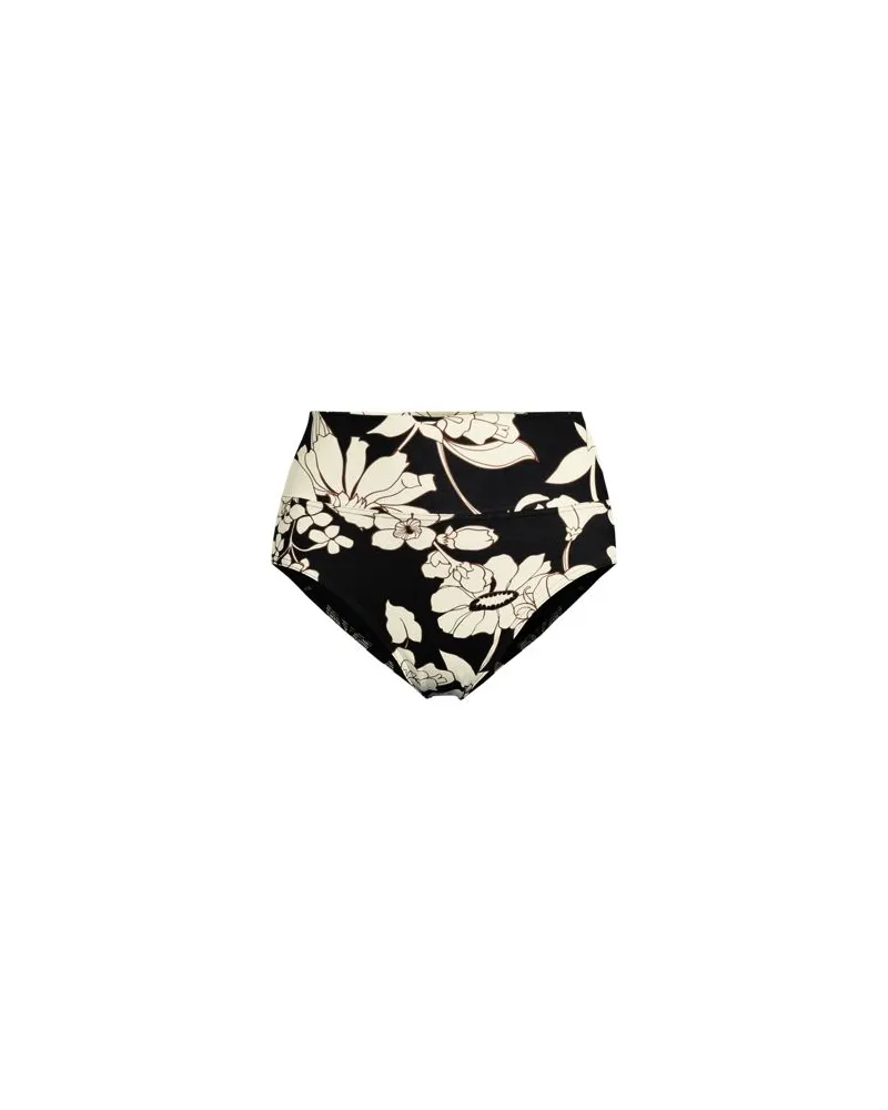 Lands' End Bikinihose zum Umschlagen, High Waist,, Damen, Größe plus, Schwarz, Elasthan/Nylon-Mischung, by Schwarz