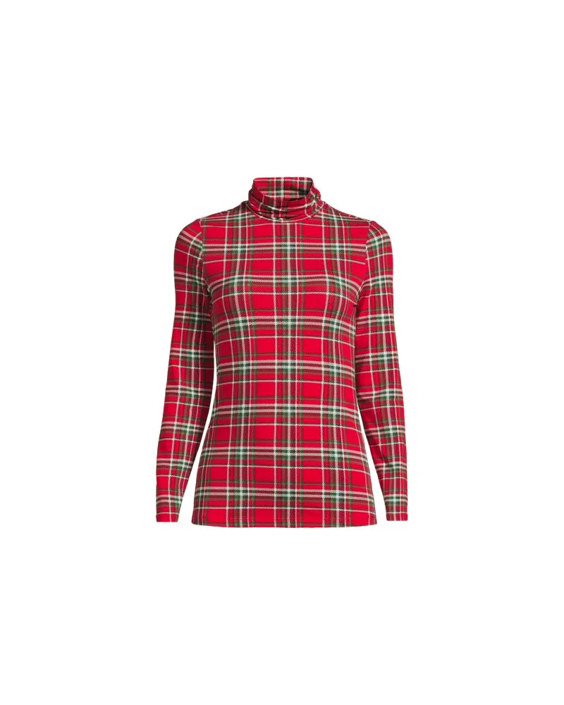 Lands' End Rollkragenshirt aus Baumwoll/Modalmix, Damen, Größe plus, Rot, Baumwolle/Elasthan/Baumwolle Modal, by Rot