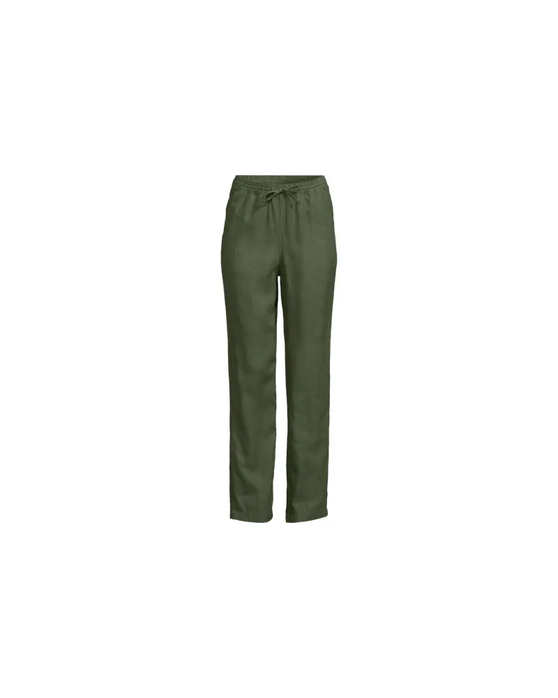 Lands' End Relaxte Leinen-Schlupfhose, Damen, Größe plus, Grün, Leinen, by Grün
