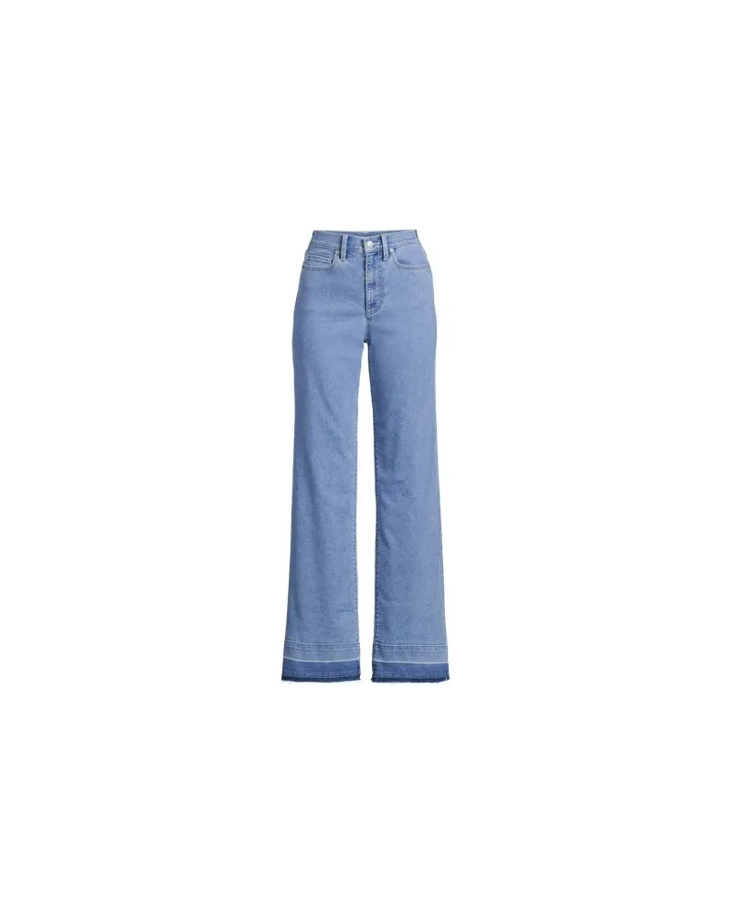 Lands' End Recover Jeans High Waist mit weitem Bein, Damen, Größe plus, Blau, by Blau