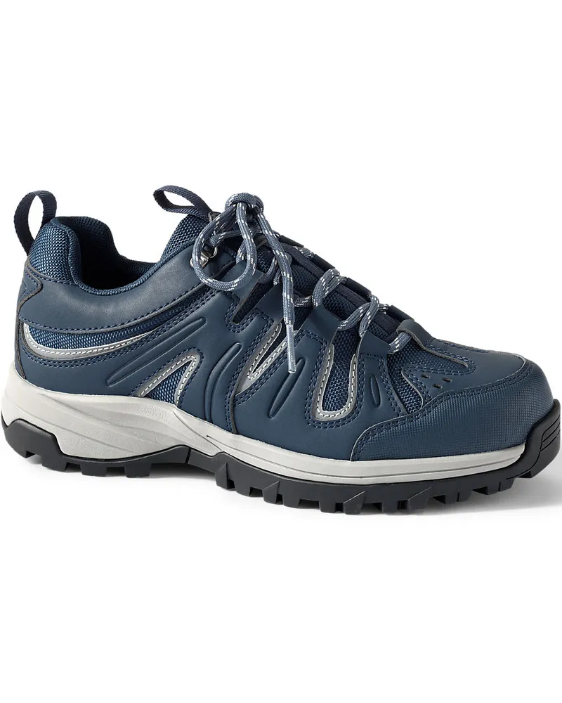 Lands' End Wasserdichte Trekker-Sneaker, Damen, Größe regular, Blau, Leder, by Blau