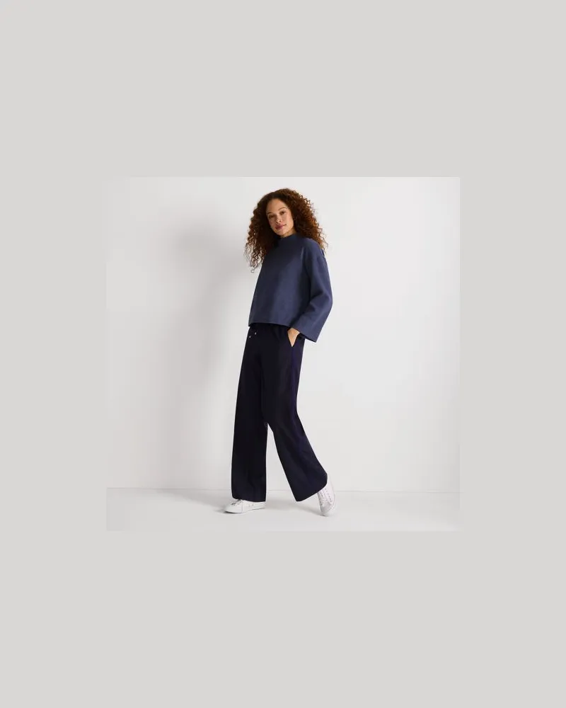 Lands' End Weite Hose aus gebürstetem Flanell mit Streifendetail, Damen, Größe regular, Sonstige, by Sonstige