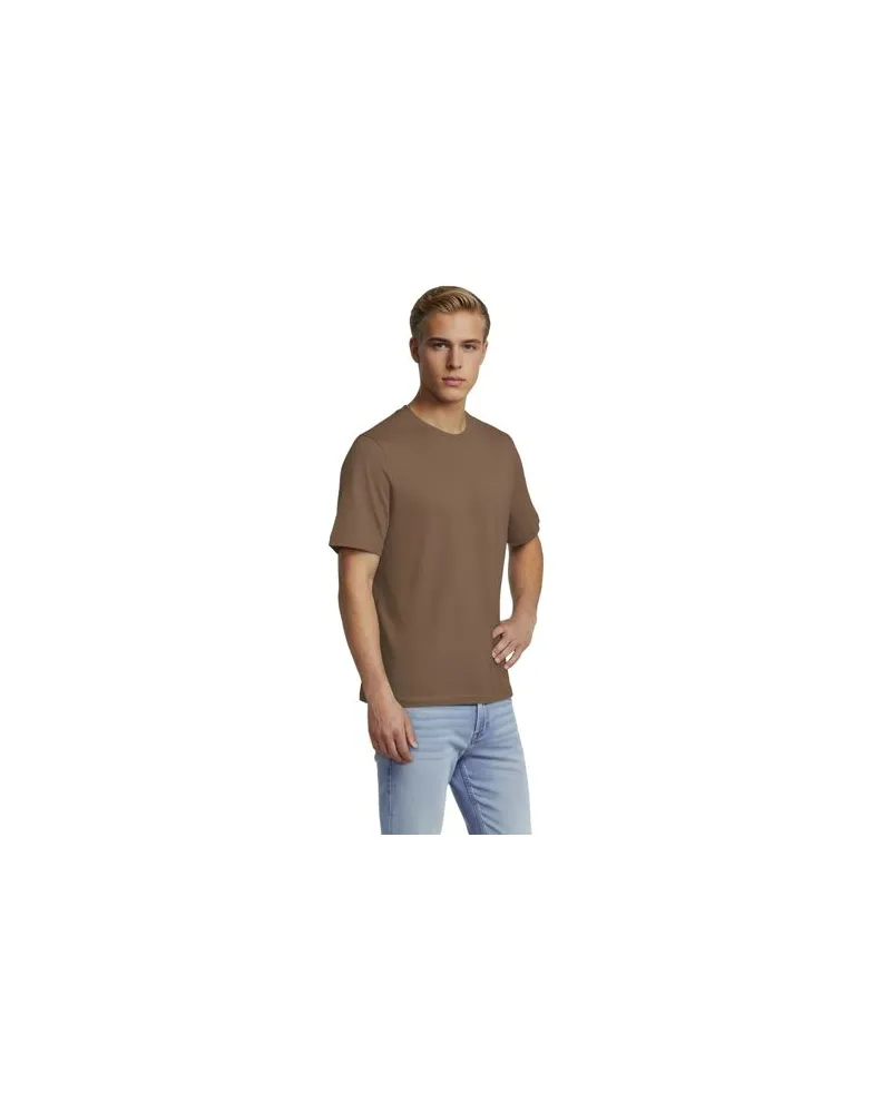 Lands' End Super-T Kurzarm-Shirt, Classic Fit, Herren, Größe:60 regular, Braun, Baumwolle, by Braun