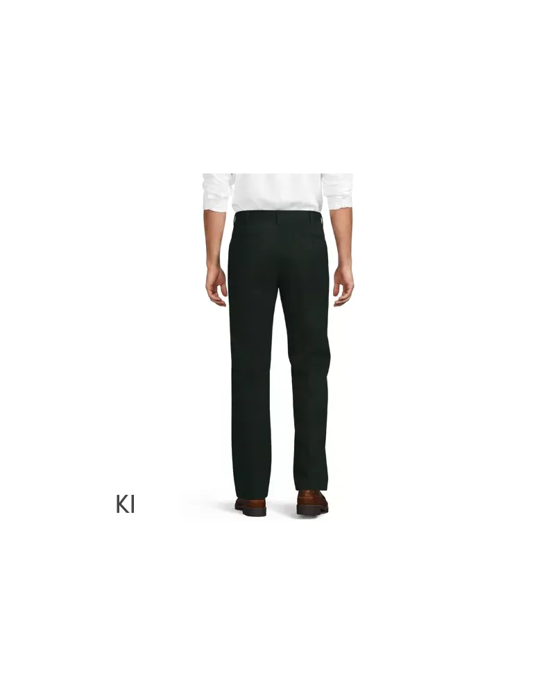 Lands' End Bügelleichte Chinos mit Komfortbund, Herren, Größe regular, Grün, Baumwolle, by Grün