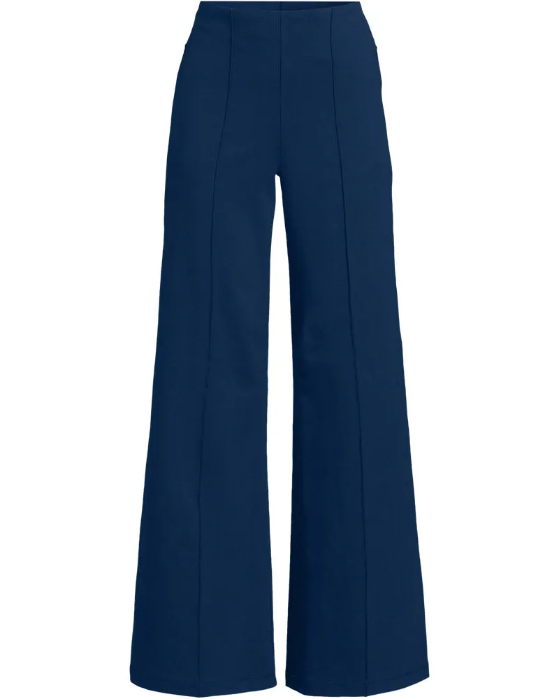 Lands' End Starfish Palazzo-Hose in Petite Größe, Damen, Größe petite, Blau, Elasthan/Baumwoll-Mischung, by Blau