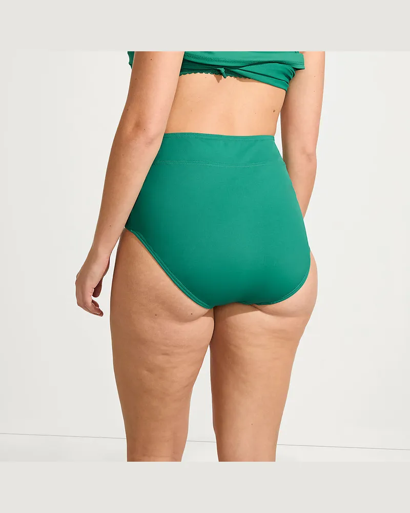 Lands' End Control-Bikinihose High Waist CHLORRESISTENT, Damen, GrÃ¶ÃŸe plus, GrÃ¼n, Elasthan/Nylon-Mischung, by Grã¼n
