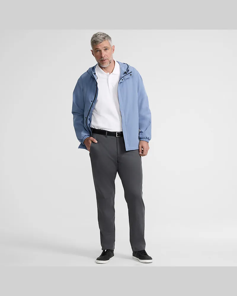 Lands' End Flex Performance-Hose, Herren, Größe regular, Grau, Polyester, by Grau