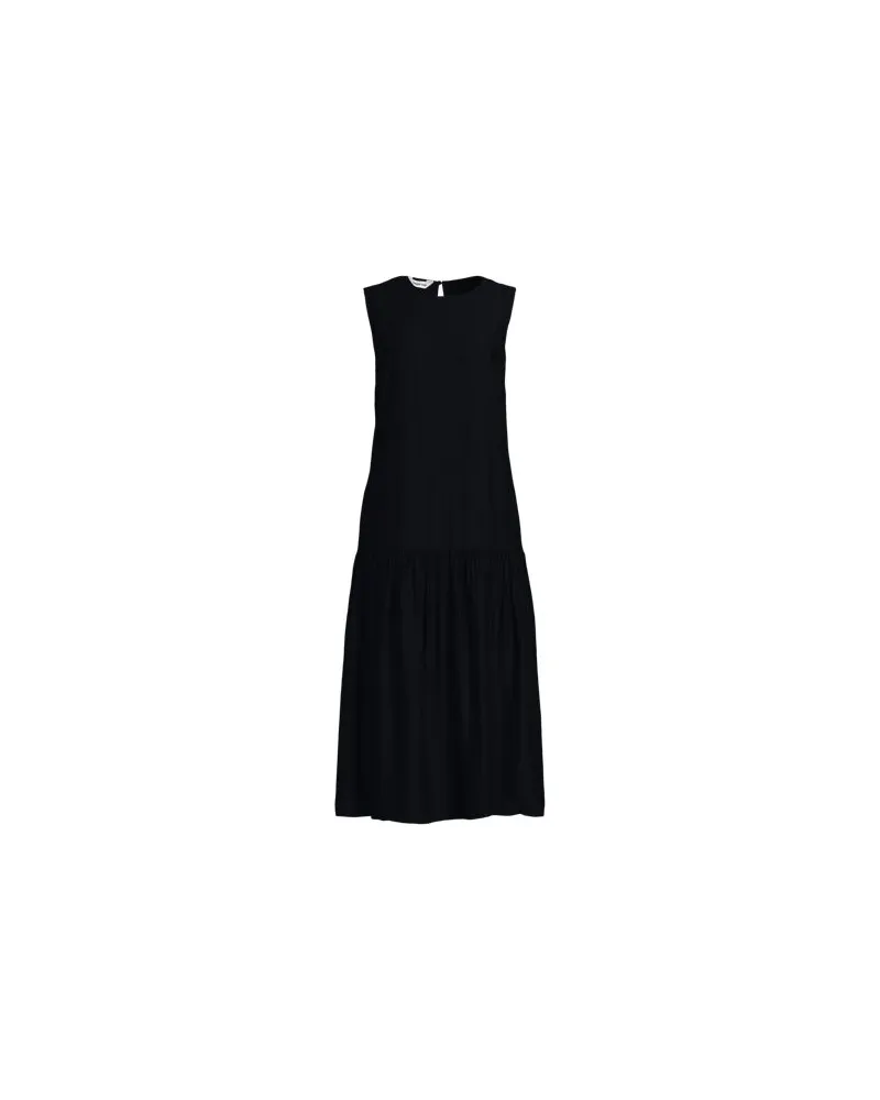 Lands' End Ärmelloses Ready to Go Midikleid, Damen, Größe regular, Schwarz, Nylon/Viskose, by Schwarz