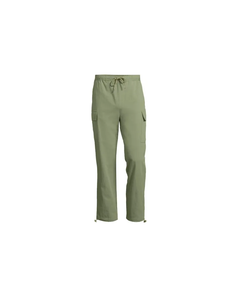 Lands' End Schlupfbund-Cargohose aus Baumwoll/Leinen-Mix, Herren, Größe:52-54 regular, Grün, Baumwolle/Leinen, by Grün