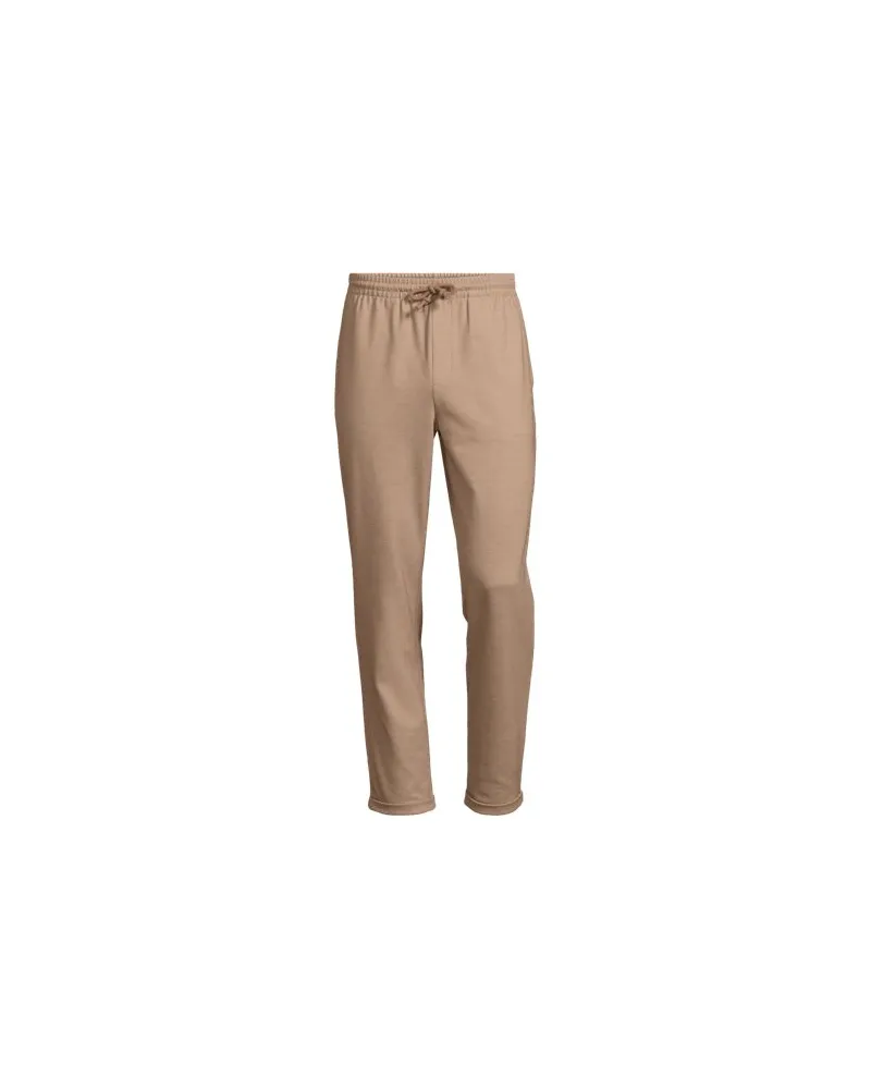 Lands' End Schlupfbundhose aus Struktur-Jersey, Herren, Größe:60 regular, Braun, Viskose/Polyester-Mischung, by Braun