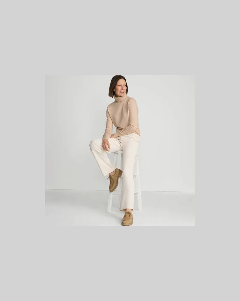 Lands' End Merino-Rollkragenpullover, Damen, Größe regular, Braun, Wolle, by Braun