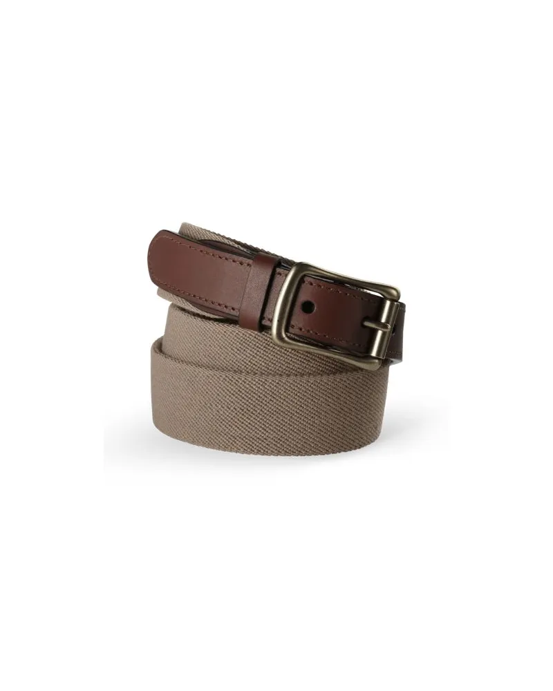 Lands' End Stretch-Gürtel, Herren, Größe:48-50 regular, Beige, Leder/Metall/Gummi, by Beige