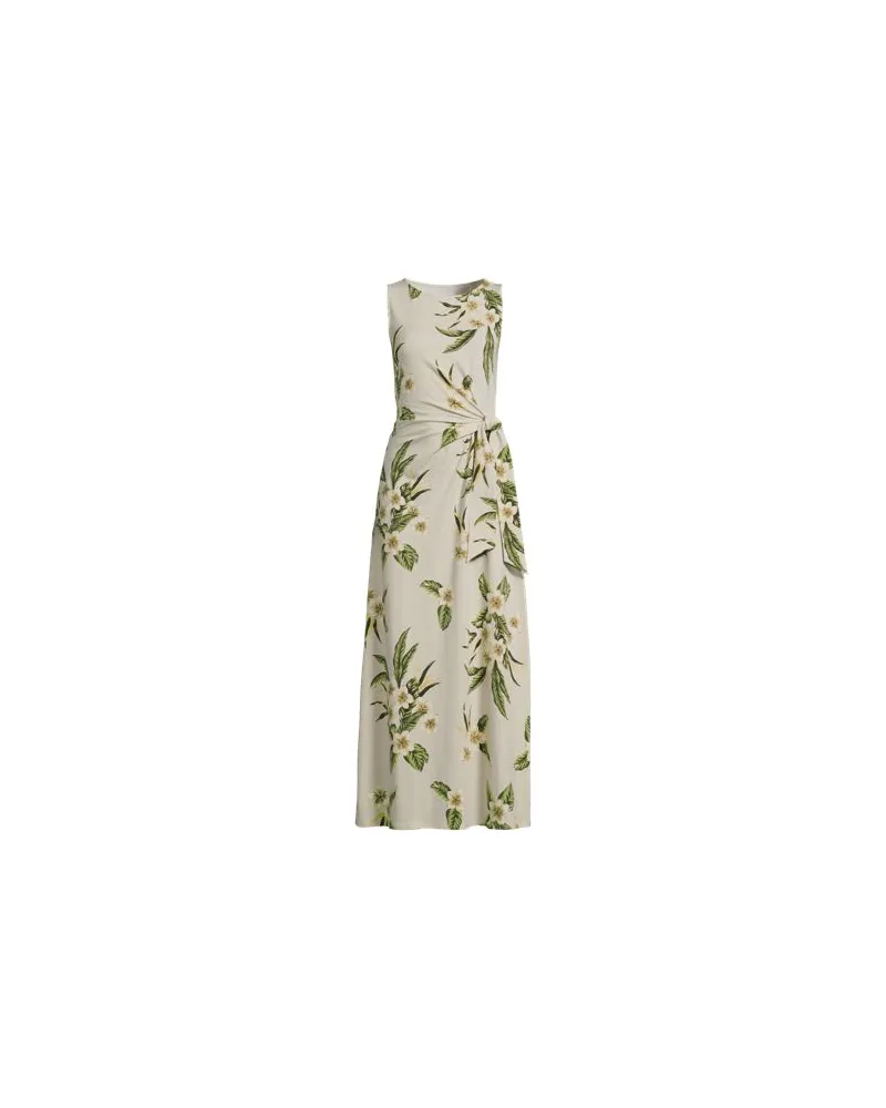 Lands' End Maxikleid aus Baumwolle/Modal mit Bindeband, Damen, Größe regular, Beige, Elasthan/Baumwoll-Mischung/Synthetic-blend, by Beige