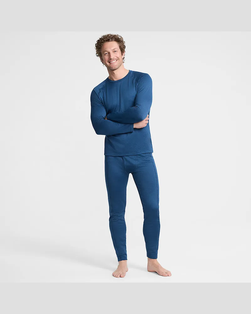 Lands' End Expedition Unterhose, Herren, Größe regular, Blau, Elasthan/Polyester-Mischung, by Blau