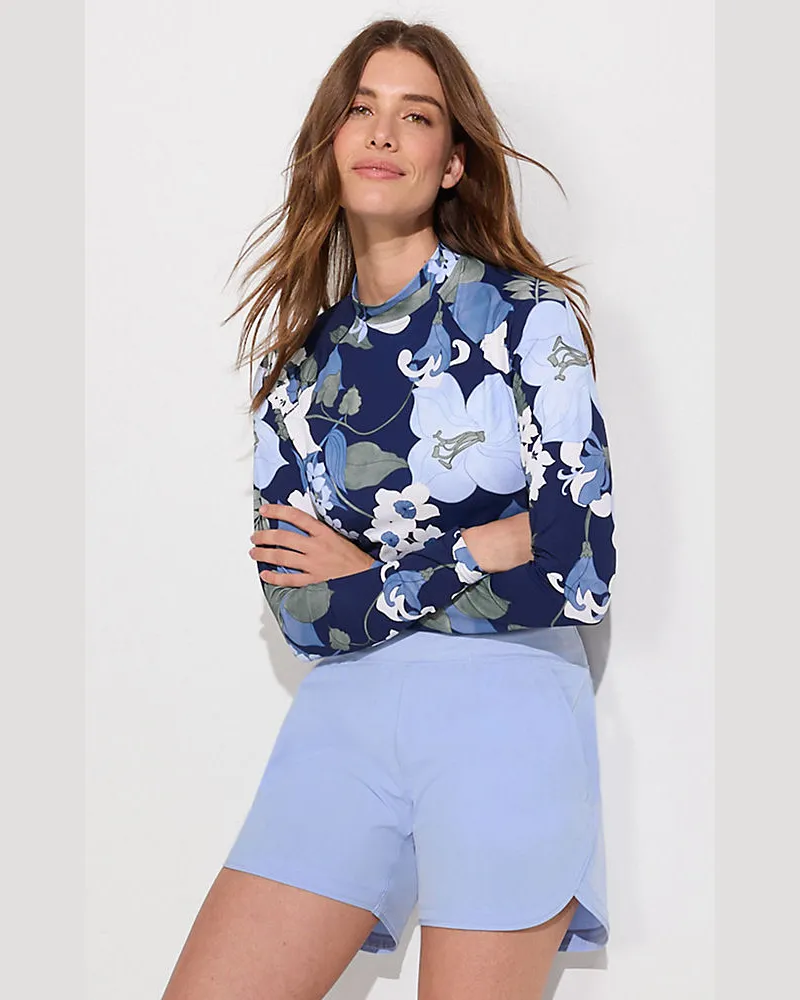 Lands' End Badeshorts, Damen, Größe regular, Blau, Nylon-Mischung, by Blau