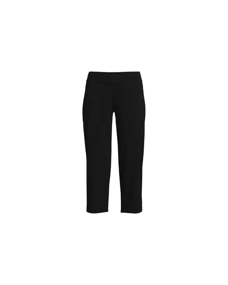 Lands' End Stretch-Freizeithose in 3/4-Länge, Damen, Größe:32-34 regular, Schwarz, Baumwoll-Mischung, by Schwarz