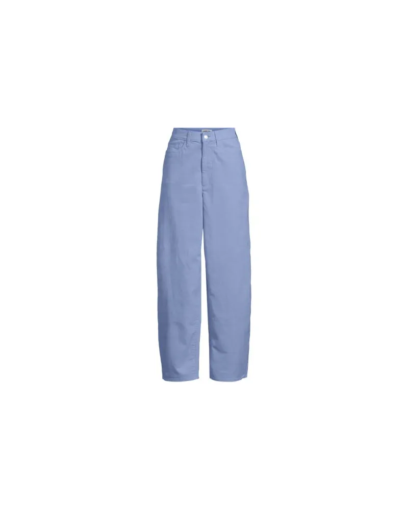 Lands' End Barrel-Feincordhose High Waist, Damen, Größe regular, Blau, by Blau