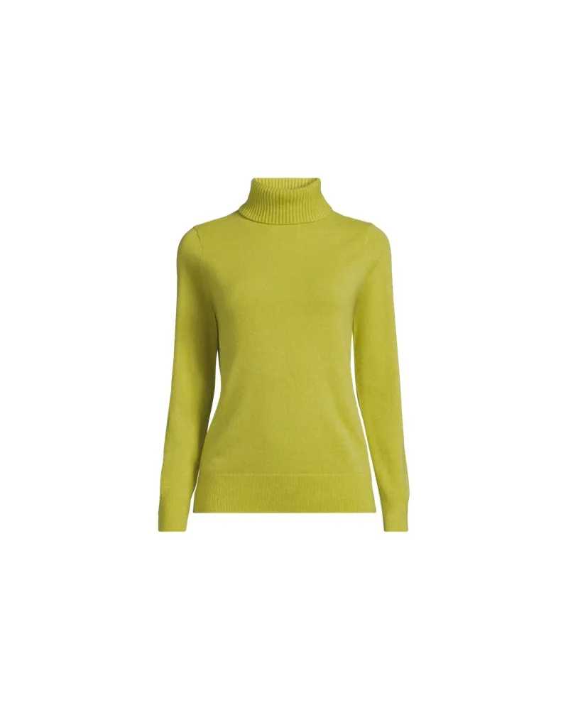 Lands' End Rollkragen-Pullover aus Kaschmir, Damen, Größe:44-46 regular, Grün, Kaschmir, by Grün