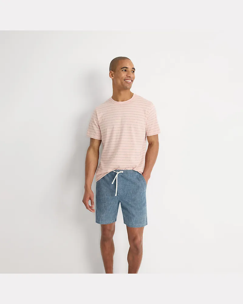 Lands' End Chino-Shorts mit Dehnbund, Herren, Größe regular, Blau, Elasthan/Baumwoll-Mischung, by Blau