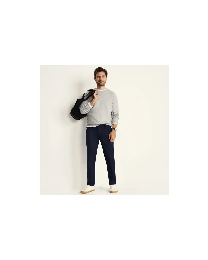 Lands' End Ultimativ-Chino in Wunschlänge, Slim Fit, Herren, Größe regular, Blau, Baumwolle/Elasthan/Polyester, by Blau