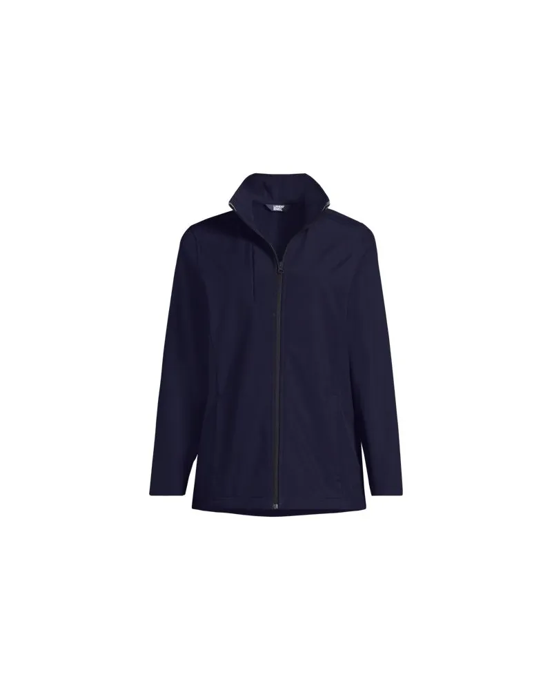 Lands' End Softshell-Jacke, Damen, Größe regular, Blau, Polyester, by Blau